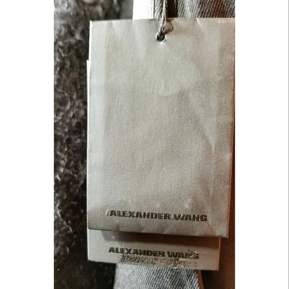 Alexander Wang Womens Black Lamb Shearling Fur Wool Blend Coat, Womens Size 4 - Picture 10 of 11